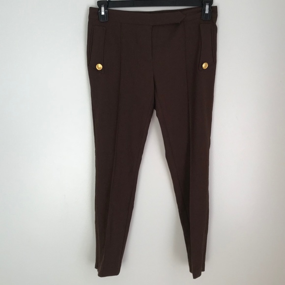 New Vertigo Paris Brown Career Ankle Pants - Picture 1 of 6